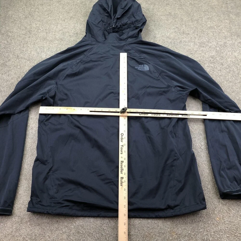 The North Face Jacket Mens Large Blue Hooded Waterproof Rain Shell Full Zip